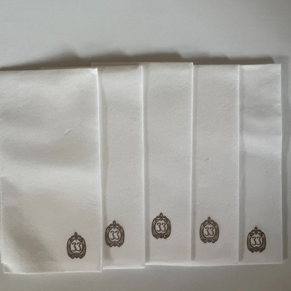 Disney Club 33 Large Guest Towels, Multi-Fold, Cloth-Feel Napkins Set of Five